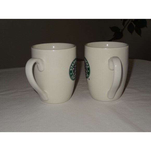 Lot 2x Starbucks MERMAID 2-sided SIREN Mug Cup 2007 10.2 Oz White Ceramic Coffee - Picture 5 of 10